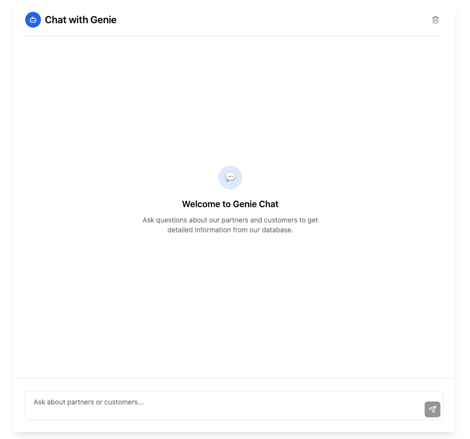 Genie AI Interface - Initial State